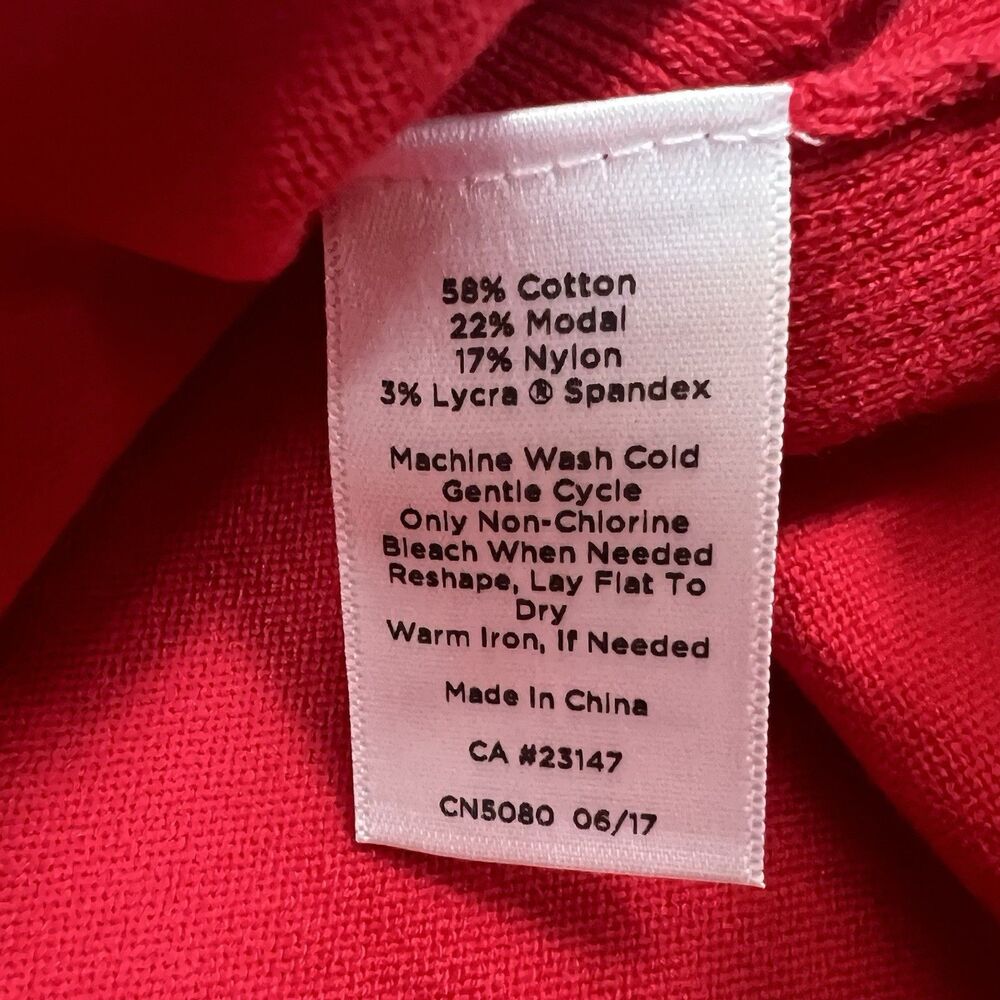 Talbots Woman's 2X‎ Red Sweater Cotton Modal Nylon Mock Neck - Picture 4 of 6